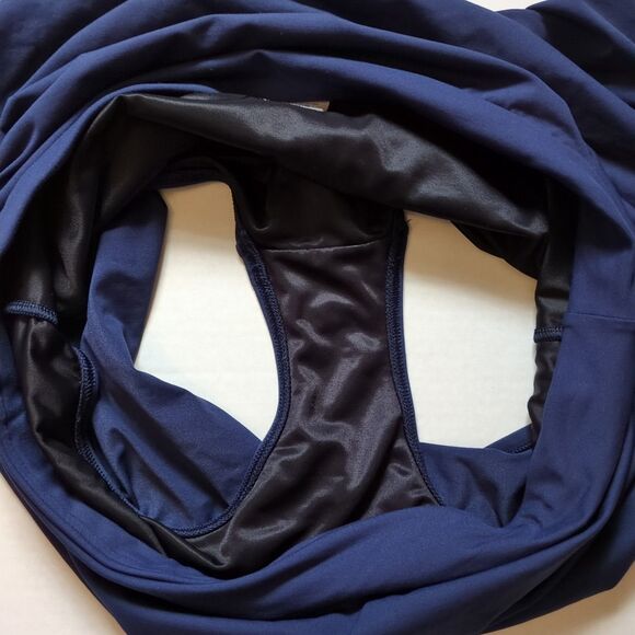 Lands' End Womens 14 Navy Blue Swim Skirt Suit Bottom Lined Built In Brief Beach - Picture 8 of 8